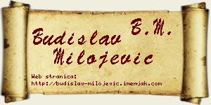 Budislav Milojević vizit kartica